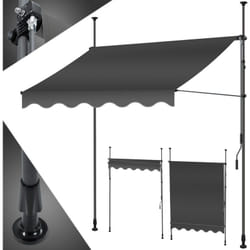Kesser - Store à pince avec manivelle balcon Store balcon sans percer UV-résistant réglable en hauteur hydrofuge Protection solaire Abri de terrasse