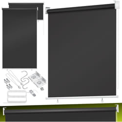 KESSER® Marquise verticale Marquise de balcon Protection visuelle Protection solaire Store latéral Ombre Store de balcon Stable et résistant aux