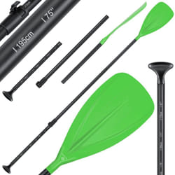 Paddle - 3-pièces pour Kayak sup Stand-Up Paddling Board Pagaie fixe Réglable télescopique 165cm-215cm Aluminum pour Stand Up Paddle Kayak Vert