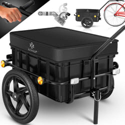 Kesser - Remorque vélo Remorque de transport Chariot à main avec attelage Timon haut pour vélo Remorque de transport Boîte de transport avec 70