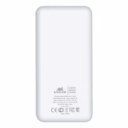 Rivacase VA2572 Lithium Polymère (LiPo) 20000 mAh Blanc