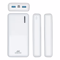 Rivacase VA2572 Lithium Polymère (LiPo) 20000 mAh Blanc
