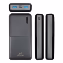 Rivacase VA2572 Lithium Polymère (LiPo) 20000 mAh Noir