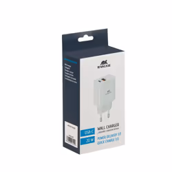 Rivacase PS4102 W00 chargeur d'appareils mobiles Universel Blanc Secteur Charge rapide Intérieure