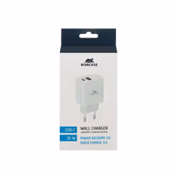 Rivacase PS4102 W00 chargeur d'appareils mobiles Universel Blanc Secteur Charge rapide Intérieure