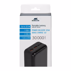 Rivacase VA2103 banque d'alimentation électrique 30000 mAh Noir - Vue supplémentaire 17