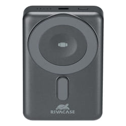 Rivacase VA2608 banque d'alimentation électrique Lithium Polymère (LiPo) 10000 mAh Recharge sans fil Noir, Gris
