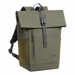 Rivacase Eden sac à dos Sac à dos de voyage Olive Cuir bycast, Polyester, Polyéthylène téréphtalate recyclé (rPET) - Vue supplémentaire 2