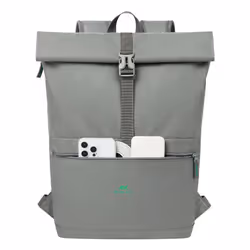 Rivacase Gremio sac à dos City backpack Gris Polyester, Polyéthylène téréphtalate recyclé (rPET) - Vue supplémentaire 6