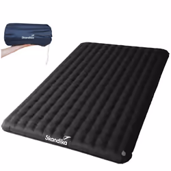 Matelas de camping Skandika Elite Air Double – gonflable ultra-léger – 200x135cm - 16 cm dépaisseur - pour deux personnes