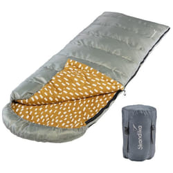 Sac de couchage rectangulaire  - Skandika Dundee - 220x80cm - Jumelable - Gris - Couverture - 1 personne -  Zip à gauche
