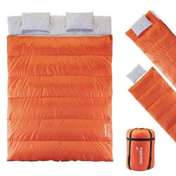 Sac de Couchage Rectangulaire Double - Skandika Iceland - 2 Pers 3 Saisons coussins - Cayenne