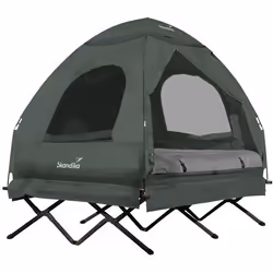Lit de camp avec tente 2 pers. - Skandika Haug - Matelas Gonflable - étanche - lit dextérieur