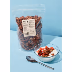 KoRo PEKAN_012, 100 % cerneaux de noix de pécan* *issus de l'agriculture biologique, 695 kcal, 2866 kJ, 5,2 g, 12 g, 10 g