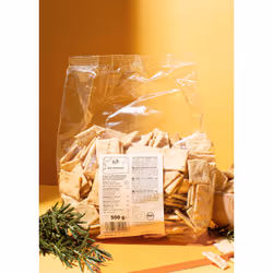 KoRo CRACKER_024, FARINE DE BLE*, huile de tournesol*, sel de mer, huile d'olive extra vierge, 0,8 % romarin*,..., 435 kcal,  ...