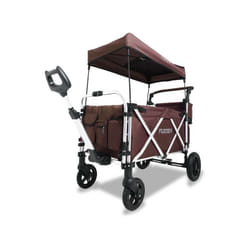 Fuxtec - Chariot de transport pliable Super Cruiser + - extension habitacle outdoor enfant 75 kg - Marron