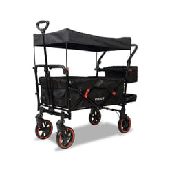 Chariot de jardin pliable Fuxtec Premium Cruiser - transport charge 75 kg – Noir