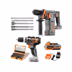 NOUVEAU PowerTool-Bundle avec visseuse sans fil & marteau perforateur le pack sans souci pour tous les bricoleurs Visseuse sa ...