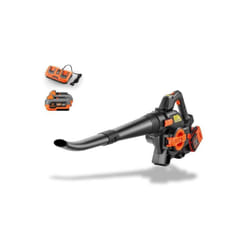 40 Volt 2en1 Kit souffleur/aspirateur de feuilles à batterie, puissant broyeur de feuilles, sac à feuilles inclus, FX-E2LBS-SET - Fuxtec