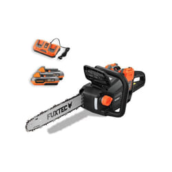 Fuxtec - Tronçonneuse batterie sans fil 2x20V FX-E2KSSET - longueur de coupe 35cm, batteries & double chargeur