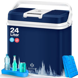 Kesser - Glacière 24 litres refroidit et chauffe Glacière thermoélectrique 12 Volts et 230 Volts Mini-réfrigérateur pour voiture et camping Bleu