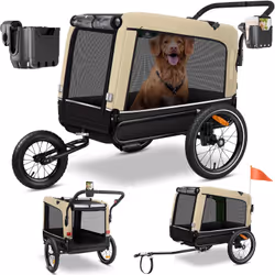 KESSER Boxer remorque pour chien 3 en 1 d’une capacité d’environ 240 litres, en toile Oxford 600D, Smart Space Concept, capac ...