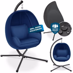 KESSER Chaise suspendue de luxe en tube d’acier robuste et stable avec revêtement en poudre de haute qualité, longue durée d’ ...