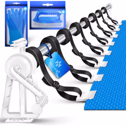 KESSER Enrouleur de piscine premium, résistant aux UV et aux intempéries, réglable entre 1,05 m et 6,15 m, fonction angulaire ...