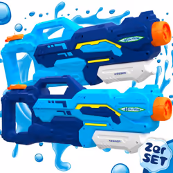 Pistolet à eau KESSER, contenance 1500 ml, portée jusqu'à 10 m, lot de 2 pièces, matériau sûr, pompe puissante et design cool ...