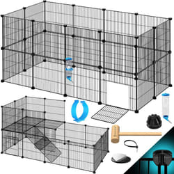 Kesser - Enclos grillagé pour lapins en métal grillagé xxl avec porte Enclos pour petits animaux Cochons d'Inde Enclos libre Cage pour petits animaux