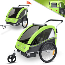 Remorque pour enfants Remorque vélo Sport-RX 2 en 1 fonction jogger Remorque vélo pour enfants + ceinture de sécurité 5 points 360° roue avant Jogger