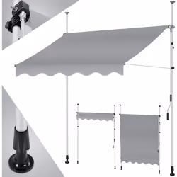 Store banne de haute qualité de la marque KESSER, montage facile, déploiement vertical et diagonal par manivelle, modulable p ...