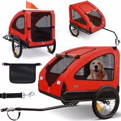 KESSER Remorque pour chien avec une grande surface de chargement pour une grande liberté de mouvement, se rince à l'eau et su ...