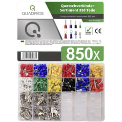 Quadrios - 22C423 Assortiment de cosses à sertir 0.5 mm² 6 mm² rouge, bleu, jaune, vert, blanc, transparent 1 set