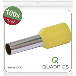 Quadrios 22C431 Embout simple d'extrémité de câble 6 mm² partiellement isolé jaune 1 set X572392