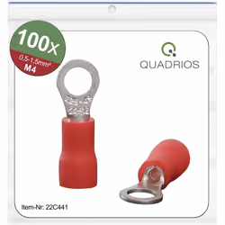 enquête Isolation en PVC vinyleMatériau de contact : cuivre (étamé)Lot pratique de 100 description Les cosses Quadrios pour c ...