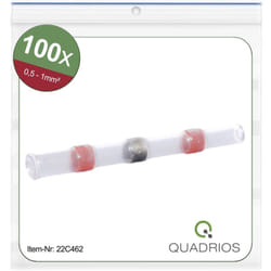 Quadrios - 22C462 Prolongateur avec gaine thermorétractable 0.5 mm² 1.0 mm² entièrement isolé rouge 1 set