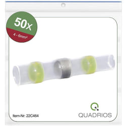 Quadrios - 22C464 Prolongateur avec gaine thermorétractable 4.0 mm² 6.0 mm² entièrement isolé jaune 1 set