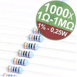 22P037 22P037 Jeu de résistances à couche métallique sortie axiale 0.25 w 1 % 1 set - Quadrios