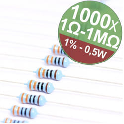 22P083 22P083 Jeu de résistances à couche métallique sortie axiale 0.5 w 1 % 1 set - Quadrios