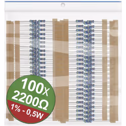 enquête Charge acoustique 0,5 WTolérance de seulement 1% (technologie à couche métallique) description SET de résistances à c ...