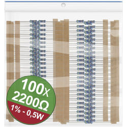 22P094 22P094 Jeu de résistances à couche métallique 2.2 kΩ sortie axiale 0.5 w 1 % 1 set X573932 - Quadrios