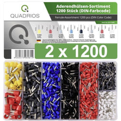 Quadrios - 22C470 Assortiment d'embouts simples 0.5 mm², 0.75 mm², 1 mm², 1.5 mm², 2.5 mm², 4 mm², 6 mm², 10 mm² partiell