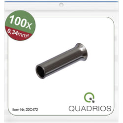 Quadrios - 22C472 Embout simple d'extrémité de câble 0.34 mm² non isolé 100 pc(s) C473362