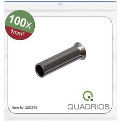 22C475 Embout simple d'extrémité de câble 1 mm² non isolé 100 pc(s) C473822 - Quadrios