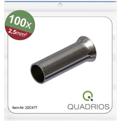 22C477 Embout simple d'extrémité de câble 2.5 mm² non isolé 100 pc(s) C473882 - Quadrios