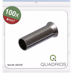 enquête Lot pratique de 100 Modèle de haute qualité en cuivre étamé Section : 4 mm² description Les embouts Quadrios garantis ...