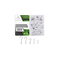 Quadrios - 22SA053 assortiment de crochets à vis blanc 55 pièces 55 pc(s)