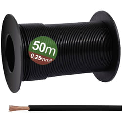 Quadrios - 23CW023 Conducteur individuel 0.25 mm² noir 50 m