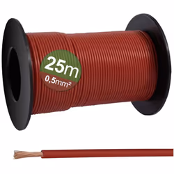 Informations techniques Conditionné : oui Couleur : rouge Marchandise vendue au mètre : non Sans halogène : oui Section (par  ...